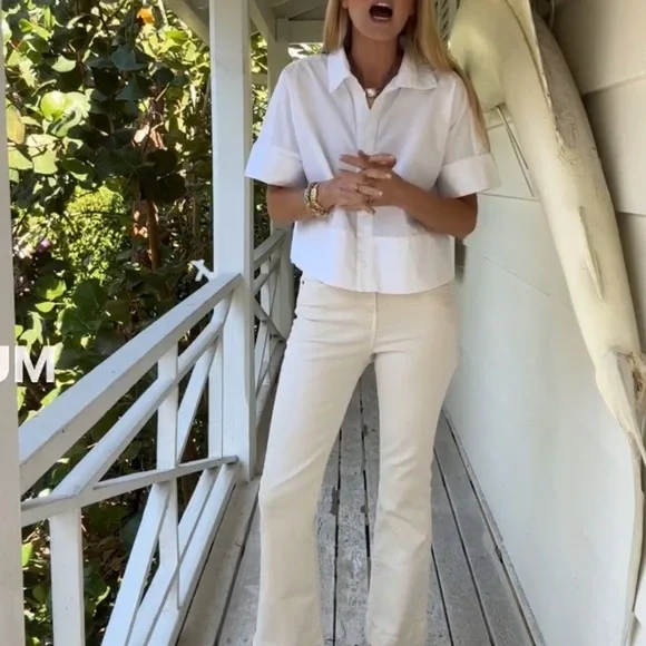 Julia Amory Antibes Top Blanc Medium NWT - Picture 10 of 16